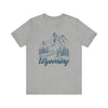 Wyoming Graphic Tee - Mountain Illustration Wyoming T Shirt