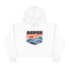 Women's Aspen, Colorado Crop Hoodie - Premium Mountain Crop Sweatshirt
