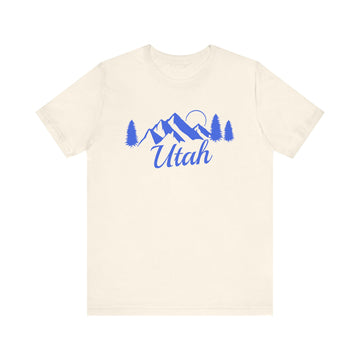 Buy natural Utah T-Shirt - Retro Mountain Unisex Utah Shirt - Pine Mountain Script