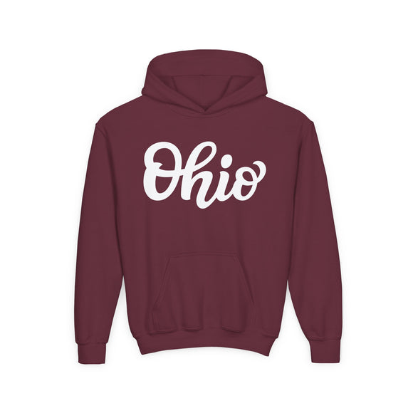 Ohio Youth Hoodie - Cozy Unisex Pullover, Kids Ohio Sweatshirt, Soft Cotton Blend Hoody