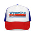 Kids Wyoming Trucker Hat Foam Bike - Youth Snapback Cap on white background