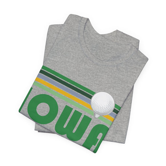 Golf Iowa T-Shirt - Retro Golf Unisex Iowa Shirt