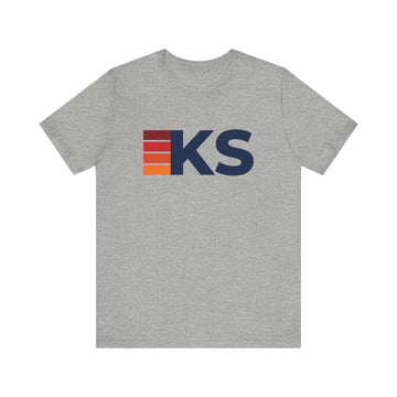 Buy athletic-heather Kansas Retro Stripes T-Shirt | Kansas State Tee