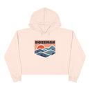 Women's Bozeman, Montana Crop Hoodie - Premium Mountain Crop Sweatshirt-2