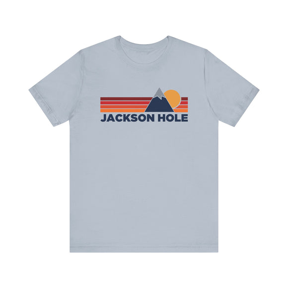Retro Jackson Hole, Wyoming T-shirt, Mountain Tee, Vintage Jackson Hole Unisex Jersey Shirt, Outdoor Hiking Apparel