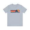 Retro Jackson Hole, Wyoming T-shirt, Mountain Tee, Vintage Jackson Hole Unisex Jersey Shirt, Outdoor Hiking Apparel