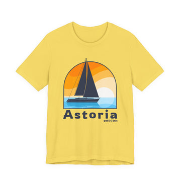 Buy maize-yellow Astoria, Oregon T Shirt - Sailboat Tee