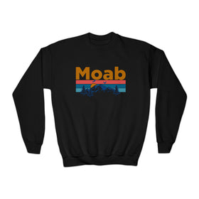 Moab, Utah Youth Sweatshirt - Unisex Kid's Moab Crewneck Sweatshirt