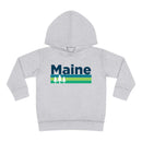 Maine Toddler Hoodie - Retro Trees Unisex Maine Toddler Sweatshirt-2