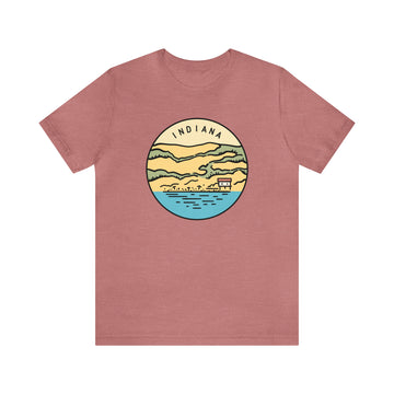 Buy heather-mauve Indiana T-Shirt - Unisex Indiana Shirt