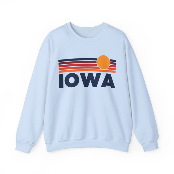 Iowa Sweatshirt Retro Sun Unisex - Vintage Iowa Inspired Warm Pullover Jumper