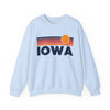 Iowa Sweatshirt Retro Sun Unisex - Vintage Iowa Inspired Warm Pullover Jumper