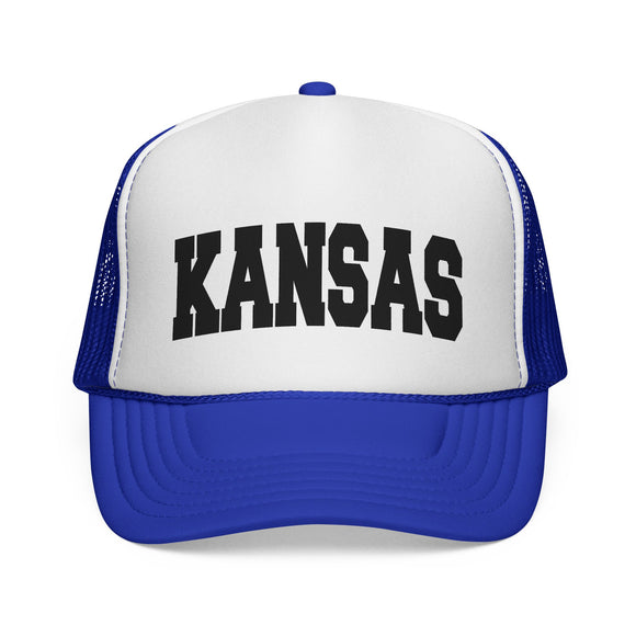 Kansas Retro Collegiate Style Trucker Hat