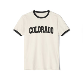 Colorado Cotton Ringer Graphic Tee - Unisex Colorado  T Shirt, Vintage Style Tee, Men's/Women's Tee - 0