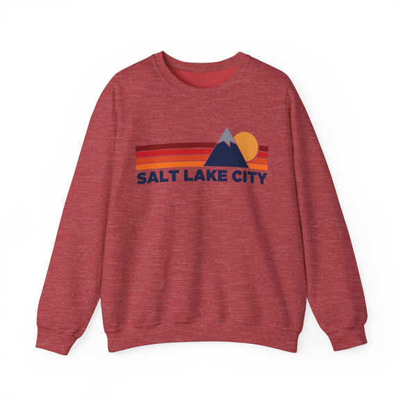 Salt Lake City, Utah Sweatshirt Retro Mountains, Salt Lake City Unisex Crewneck, Vintage Cozy Jumper, Gift for Outdoor Lovers