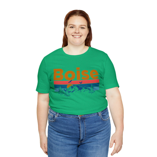 Boise, Idaho Shirt - Mountain Sunset Unisex Boise T-Shirt
