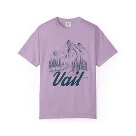 Buy orchid Vail, Colorado Graphic Tee - Mountain Illustration Vail T Shirt