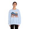 Big Sur, California Sweatshirt Retro Mountains, Big Sur Unisex Graphic Crewneck