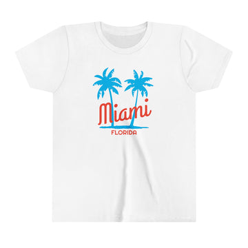 Miami, Florida Youth Shirt - Retro Palm Tree Miami Kid's T-Shirt - 0