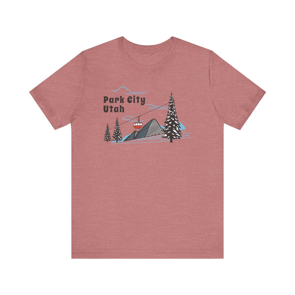 Park City, Utah T-Shirt - Retro Ski Mountain Gondola Unisex Park City Shirt