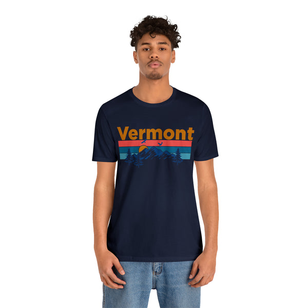 Vermont T-Shirt - Mountain Sunset Unisex Vermont Shirt