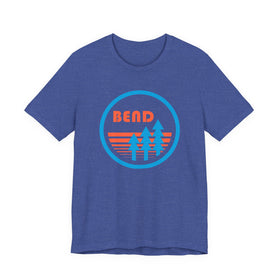 Buy heather-true-royal Bend Oregon T-Shirt Retro Forest
