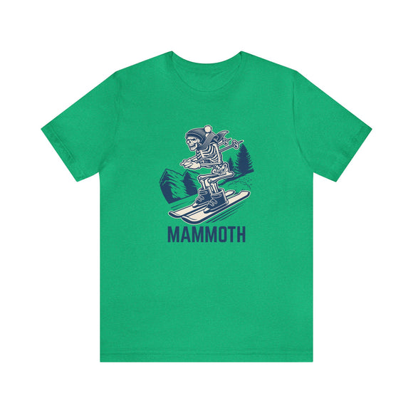Mammoth, California T-Shirt - Skeleton Skier Unisex Mammoth Shirt