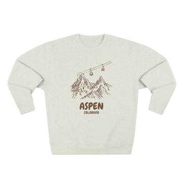 Premium Aspen, Colorado Gondola Ski Mountain Sweatshirt