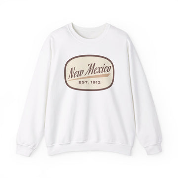Buy white New Mexico Sweatshirt - Unisex Retro New Mexico Crewneck Sweatshirt