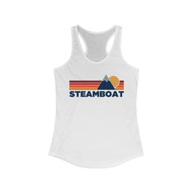 Steamboat, Colorado Women's Racerback Tank Top - Mountain Lover Sleeveless Shirt, Women's Steamboat Hiking Tank