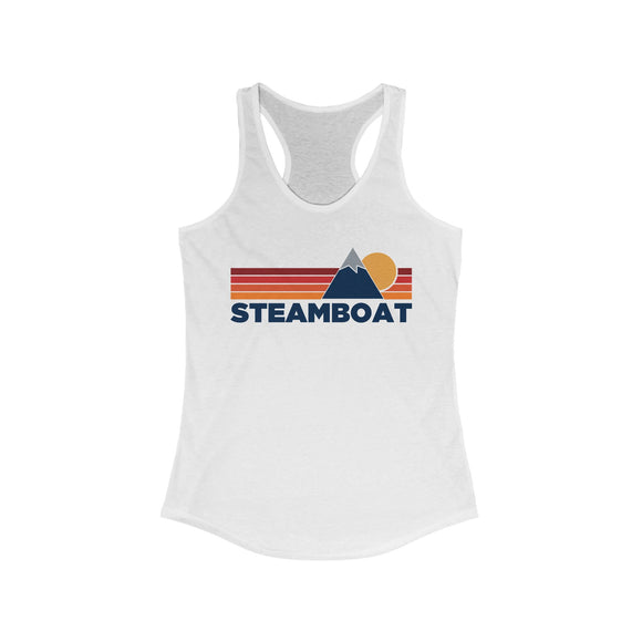 Steamboat, Colorado Women's Racerback Tank Top - Mountain Lover Sleeveless Shirt, Women's Steamboat Hiking Tank