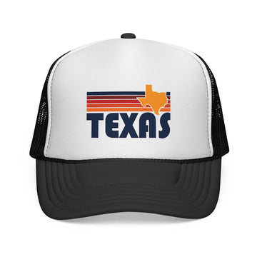 Retro Texas state stripe Trucker Hat | Vintage Lone Star hat