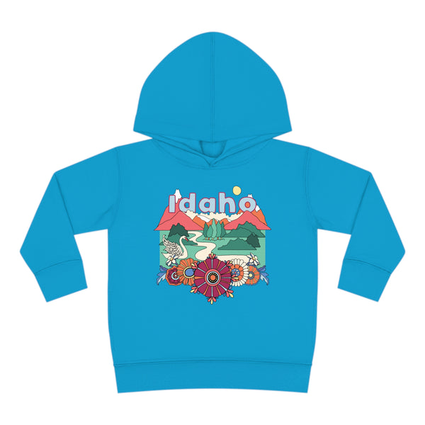 Idaho Toddler Hoodie - Boho Mountain Unisex Idaho Toddler Sweatshirt