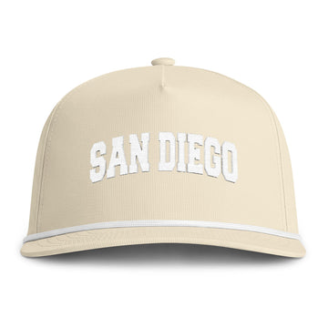 Buy ivory San Diego, California Embroidered Rope Hat - Vintage Sunwashed Rope Cap, Comfort Colors