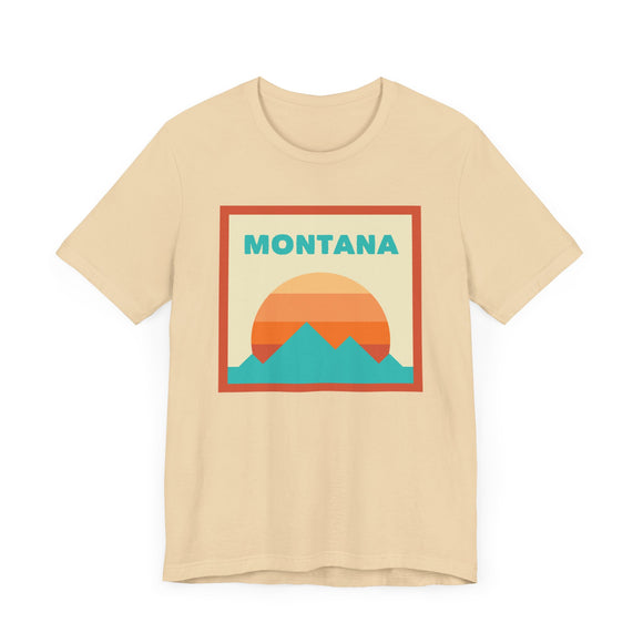 Retro Montana T-Shirt, Mountain Sun Tee, Unisex Graphic Shirt, Vintage Montana Top, Outdoor Adventure Clothing