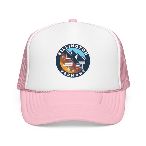 Killington, Vermont Retro Ski Lift Mountain Foam Trucker Hat