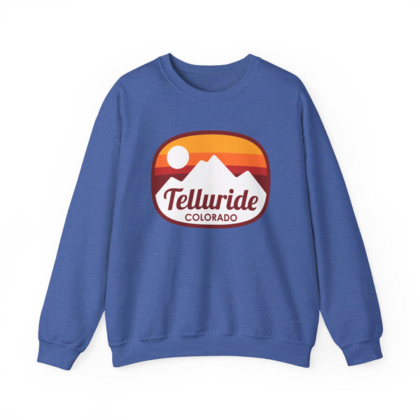 Telluride, Colorado Sweatshirt - Unisex Retro Ombre Crewneck Telluride Sweatshirt
