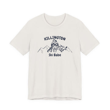 Buy vintage-white Killington, Vermont Ski Babe T‑Shirt - Retro Skiing Graphic Tee