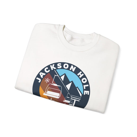 Jackson Hole, Wyoming Sweatshirt - Ski Lift Jackson Hole Crewneck Sweatshirt