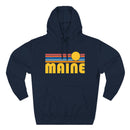 Premium Maine Hoodie - Retro Sun Unisex Sweatshirt-1