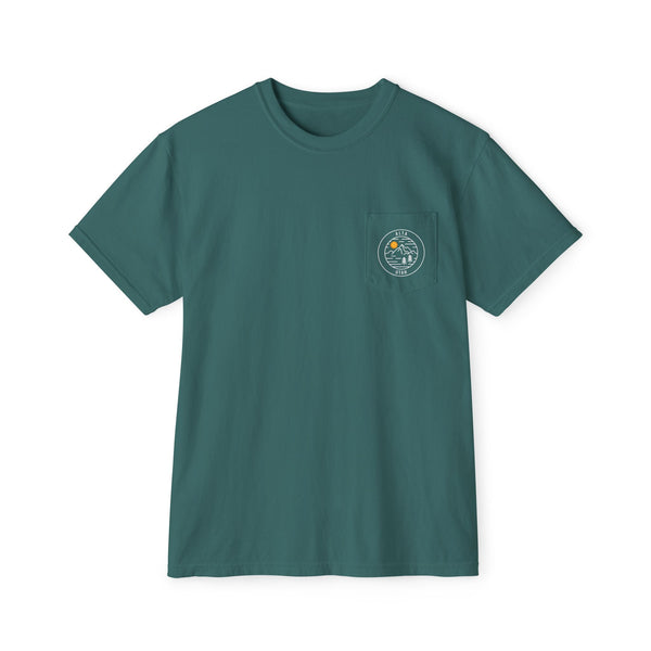 Alta, Utah Pocket Tee Shirt, Garment-Dyed Shirt, Mountain Graphic Tee, Comfort Colors