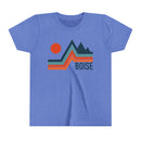 Boise, Idaho Youth Shirt - Retro Mountain Boise Kid's T-Shirt-1