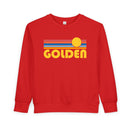 Golden, Colorado Toddler Sweatshirt - Retro Sun Golden Toddler Crewneck Sweatshirt-6