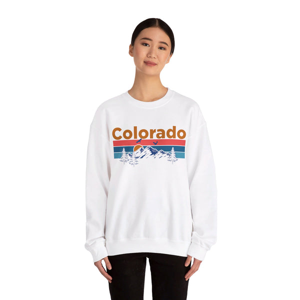 Colorado Sweatshirt - Retro Mountain & Birds Unisex