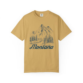 Montana Graphic Tee - Mountain Illustration Montana T Shirt - 0