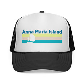 Anna Maria Island, Florida Retro Sailboat Trucker Hat