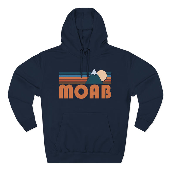Moab, Utah Hoodie - Retro Mountain Unisex Sweatshirt