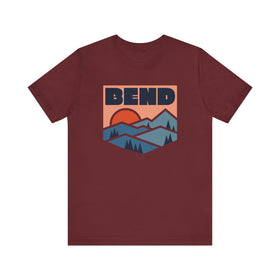 Buy heather-cardinal Bend, Oregon T Shirt - Retro Graphic Tee