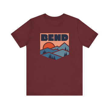 Buy heather-cardinal Bend, Oregon T Shirt - Retro Graphic Tee