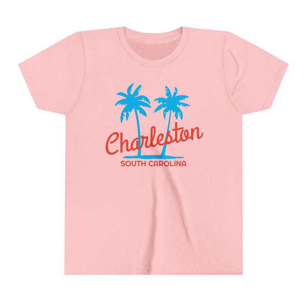 Charleston, South Carolina Youth Shirt - Retro Palm Tree Charleston Kid's T-Shirt